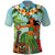 Hawaii Lei Day Polo Shirt Hula Girl With Tropical Forest