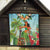 Hawaii Lei Day Quilt Hula Girl With Tropical Forest