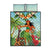 Hawaii Lei Day Quilt Bed Set Hula Girl With Tropical Forest