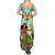 Hawaii Lei Day Summer Maxi Dress Hula Girl With Tropical Forest