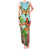 Hawaii Lei Day Tank Maxi Dress Hula Girl With Tropical Forest