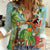 Hawaii Lei Day Women Casual Shirt Hula Girl With Tropical Forest