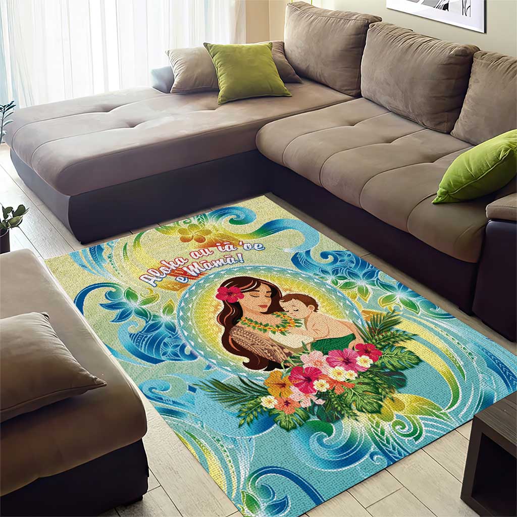 Hawaii Mother's Day Area Rug I Love You Mom DT04 - Polynesian Pride