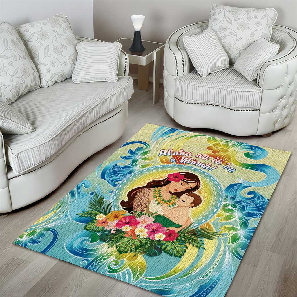 Hawaii Mother's Day Area Rug I Love You Mom DT04 - Polynesian Pride