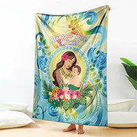 Hawaii Mother's Day Blanket I Love You Mom DT04 - Polynesian Pride