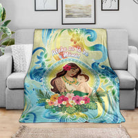 Hawaii Mother's Day Blanket I Love You Mom DT04 - Polynesian Pride