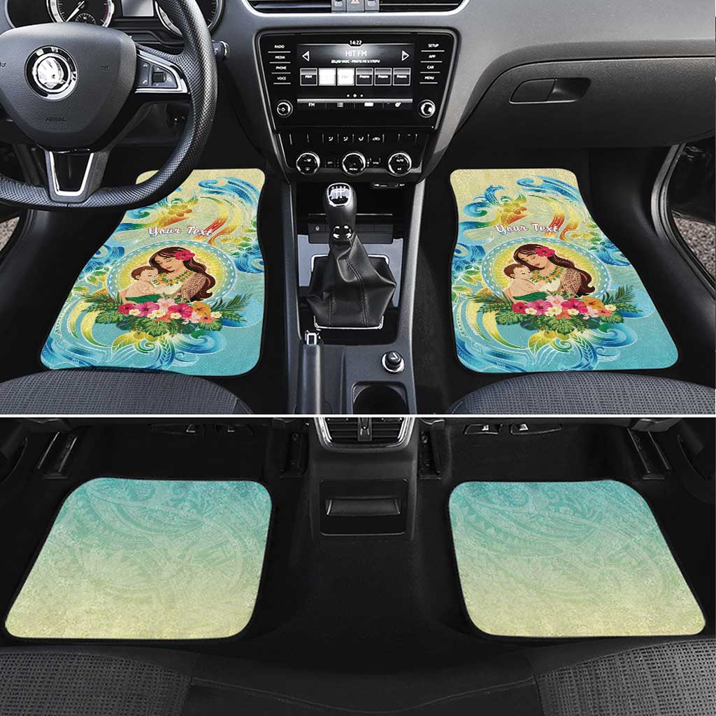 Hawaii Mother's Day Car Mats I Love You Mom DT04 Set 4pcs Yellow - Polynesian Pride
