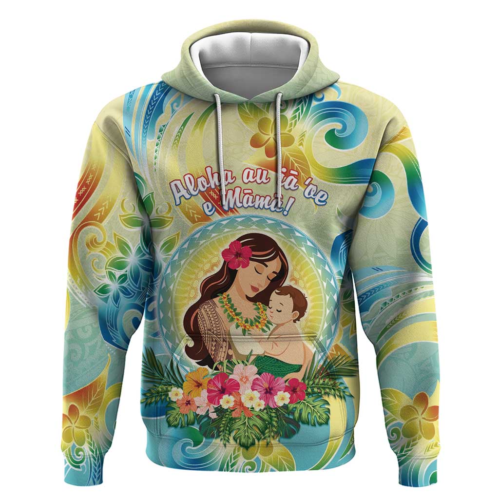 Personalised Hawaii Mother's Day Hoodie I Love You Mom DT04 Pullover Hoodie Yellow - Polynesian Pride
