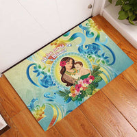 Hawaii Mother's Day Rubber Doormat I Love You Mom DT04 - Polynesian Pride