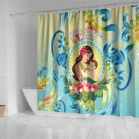 Hawaii Mother's Day Shower Curtain I Love You Mom DT04 - Polynesian Pride