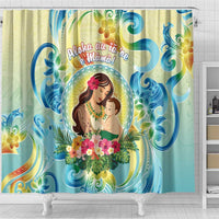 Hawaii Mother's Day Shower Curtain I Love You Mom DT04 - Polynesian Pride