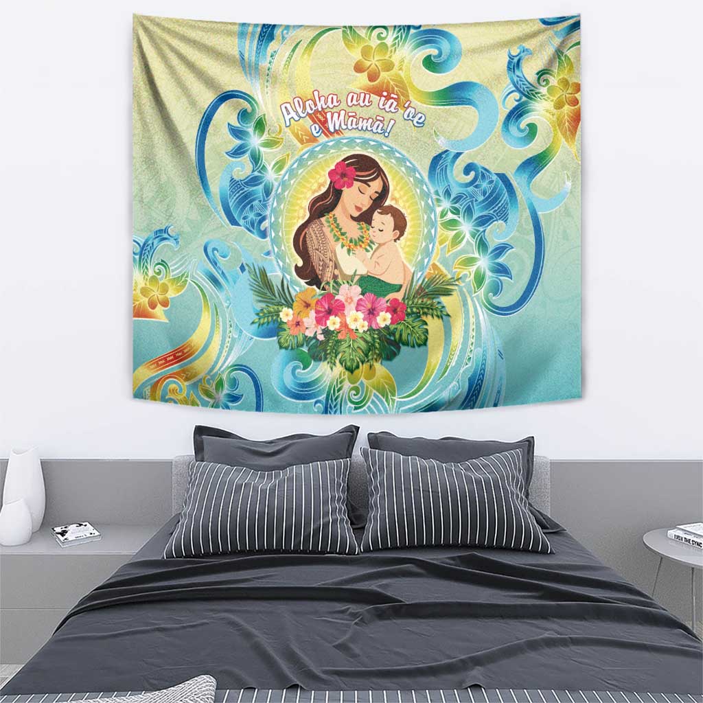 Hawaii Mother's Day Tapestry I Love You Mom DT04 - Polynesian Pride