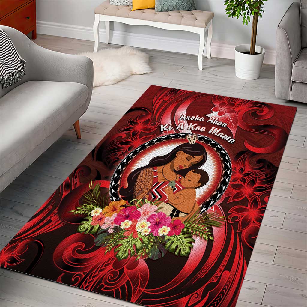 New Zealand Mother's Day Area Rug I Love You Mom DT04 - Polynesian Pride