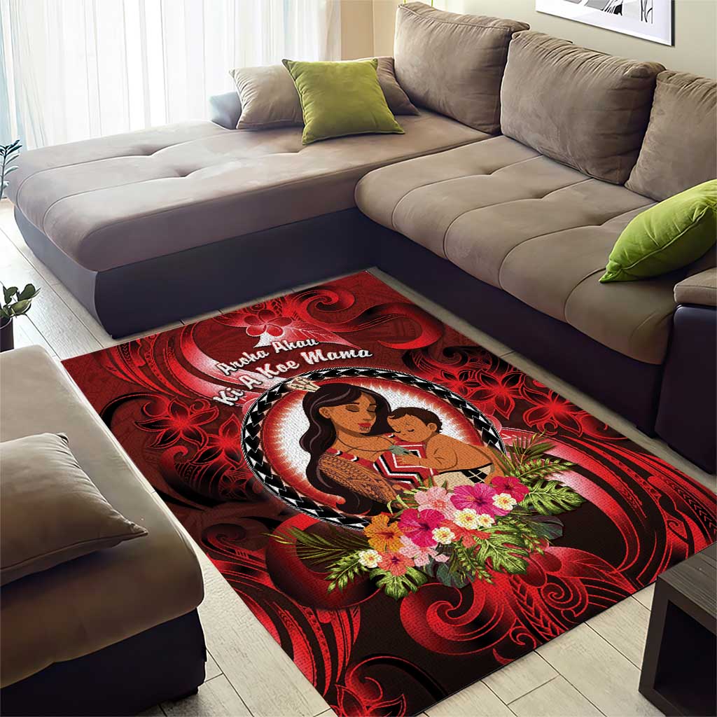 New Zealand Mother's Day Area Rug I Love You Mom DT04 - Polynesian Pride