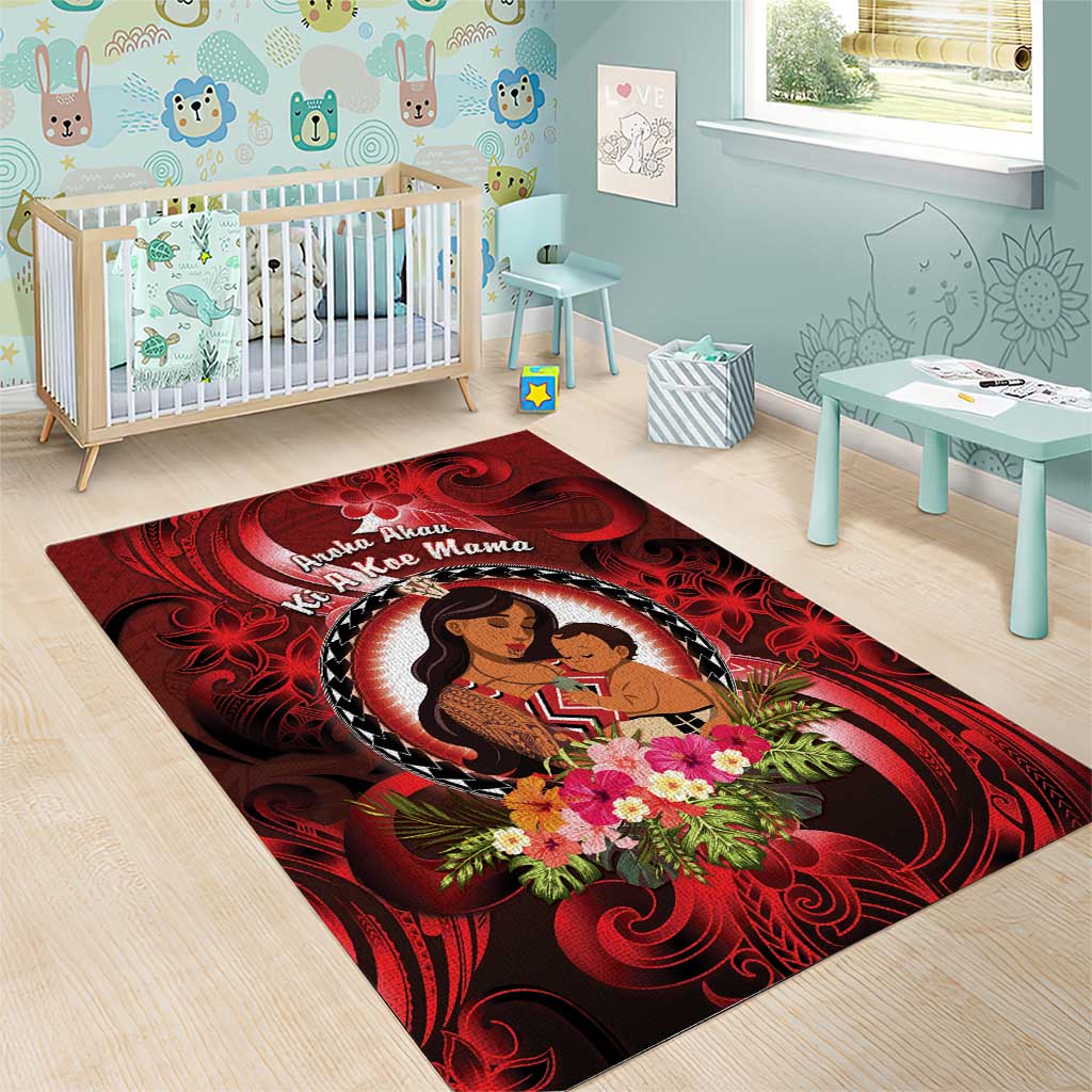 New Zealand Mother's Day Area Rug I Love You Mom DT04 - Polynesian Pride
