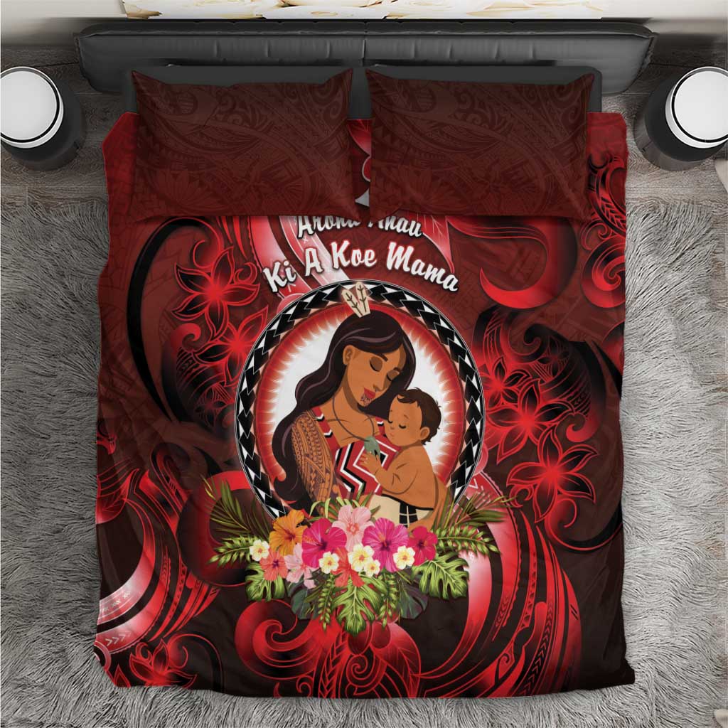 New Zealand Mother's Day Bedding Set I Love You Mom DT04 Red - Polynesian Pride