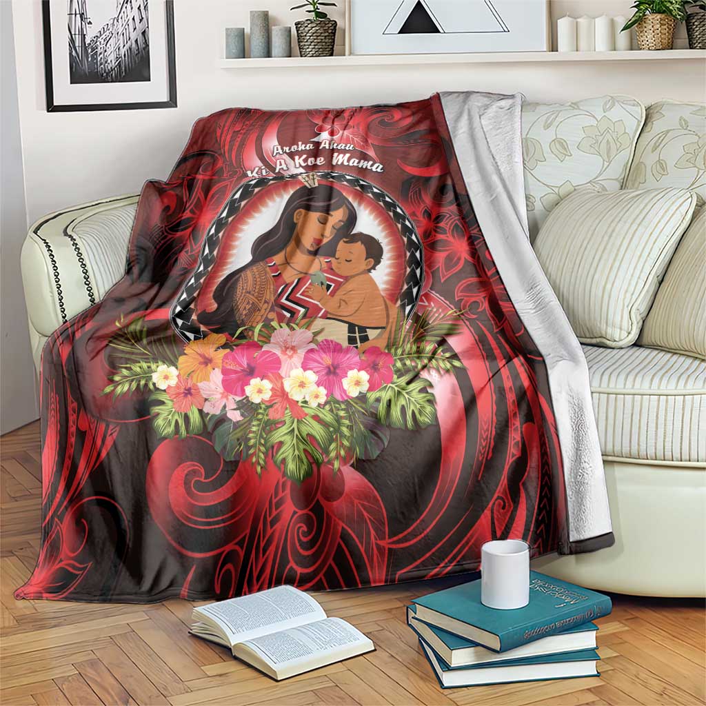 New Zealand Mother's Day Blanket I Love You Mom DT04 Red - Polynesian Pride