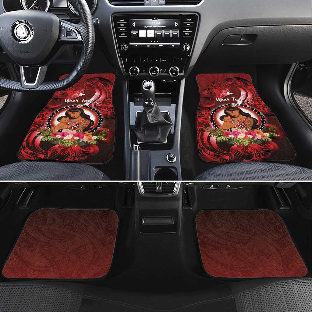 New Zealand Mother's Day Car Mats I Love You Mom DT04 Set 4pcs Red - Polynesian Pride