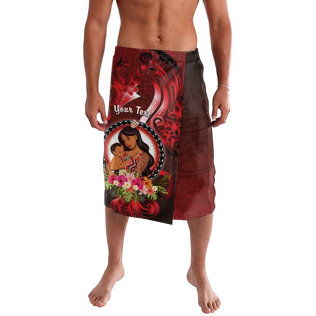 Personalised New Zealand Mother's Day Lavalava I Love You Mom DT04 Red - Polynesian Pride