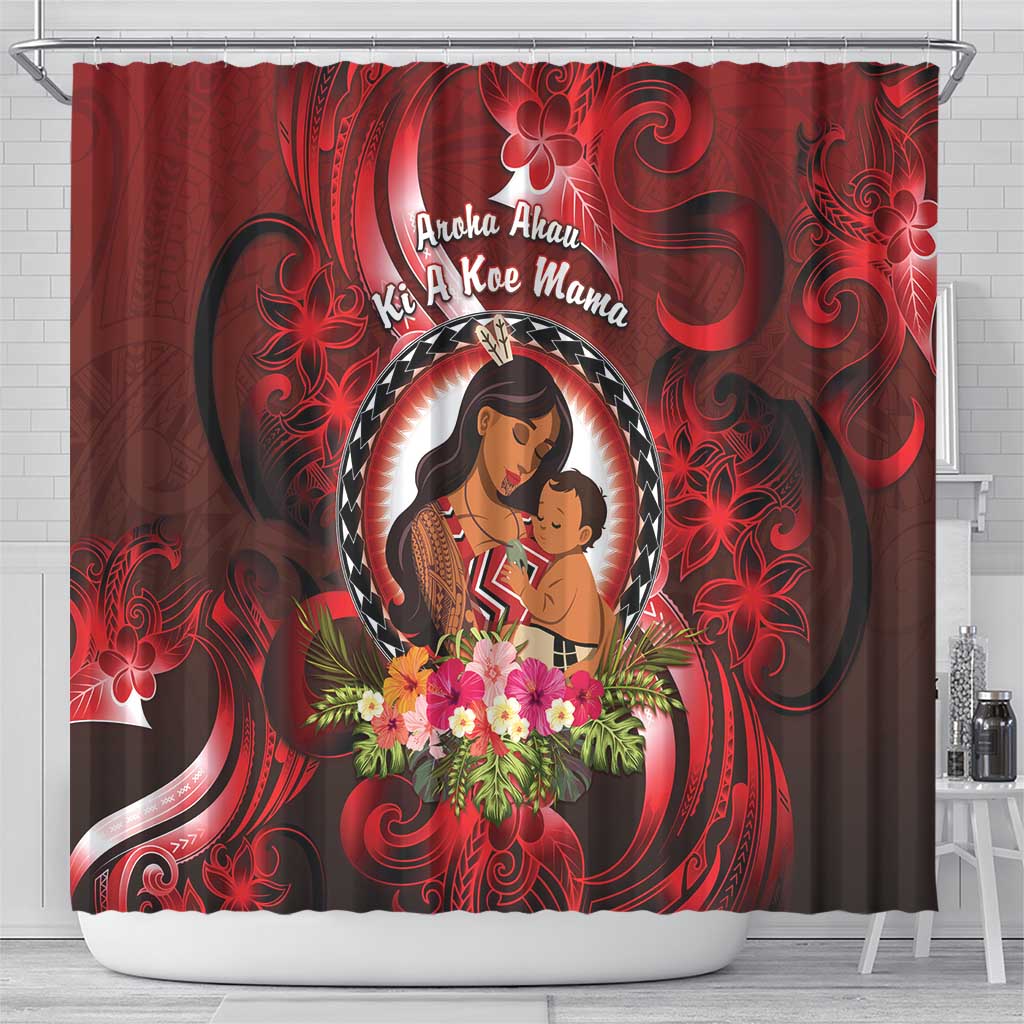 New Zealand Mother's Day Shower Curtain I Love You Mom DT04 - Polynesian Pride