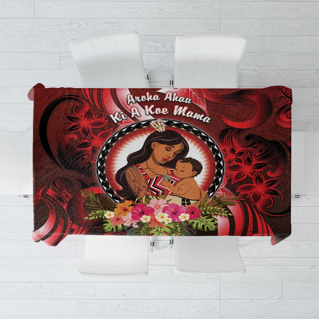 New Zealand Mother's Day Tablecloth I Love You Mom DT04 Red - Polynesian Pride