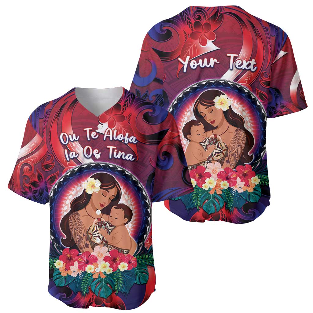 Personalised Samoa Mother's Day Baseball Jersey I Love You Mom DT04 - Polynesian Pride