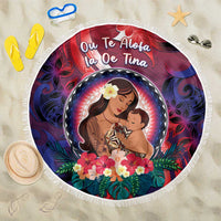 Samoa Mother's Day Beach Blanket I Love You Mom DT04 One Size 150cm Red - Polynesian Pride