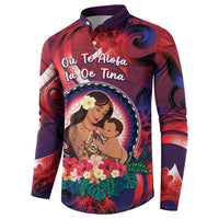 Personalised Samoa Mother's Day Button Sweatshirt I Love You Mom DT04 - Polynesian Pride