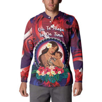 Personalised Samoa Mother's Day Button Sweatshirt I Love You Mom DT04 - Polynesian Pride