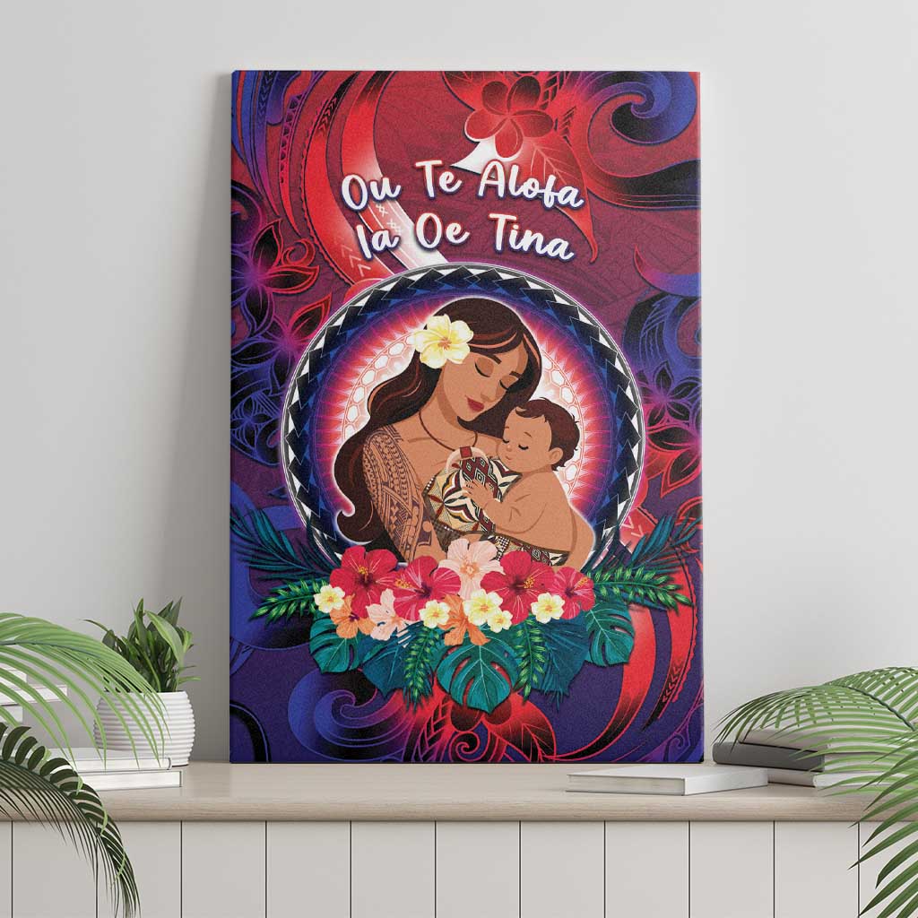 Samoa Mother's Day Canvas Wall Art I Love You Mom DT04 - Polynesian Pride