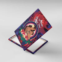 Samoa Mother's Day Canvas Wall Art I Love You Mom DT04 With Frame Red - Polynesian Pride