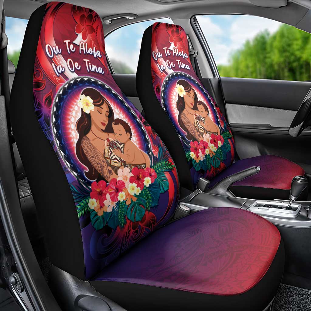 Samoa Mother's Day Car Seat Cover I Love You Mom DT04 - Polynesian Pride