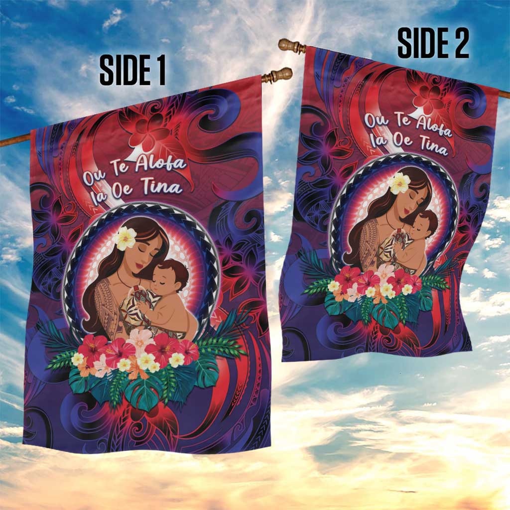 Samoa Mother's Day Garden Flag I Love You Mom DT04 - Polynesian Pride