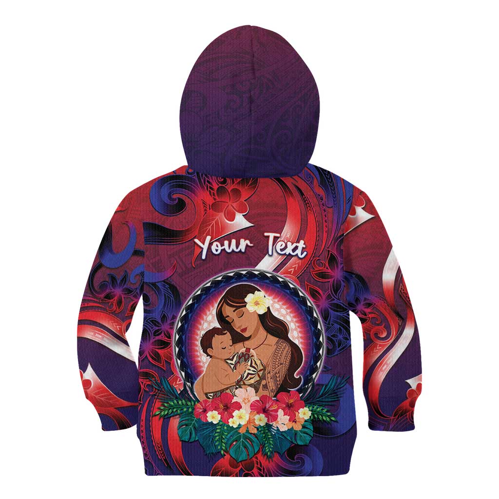 Personalised Samoa Mother's Day Kid Hoodie I Love You Mom DT04 - Polynesian Pride