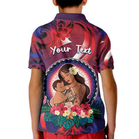 Personalised Samoa Mother's Day Kid Polo Shirt I Love You Mom DT04 - Polynesian Pride
