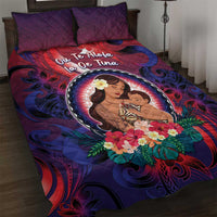 Samoa Mother's Day Quilt Bed Set I Love You Mom DT04 Red - Polynesian Pride
