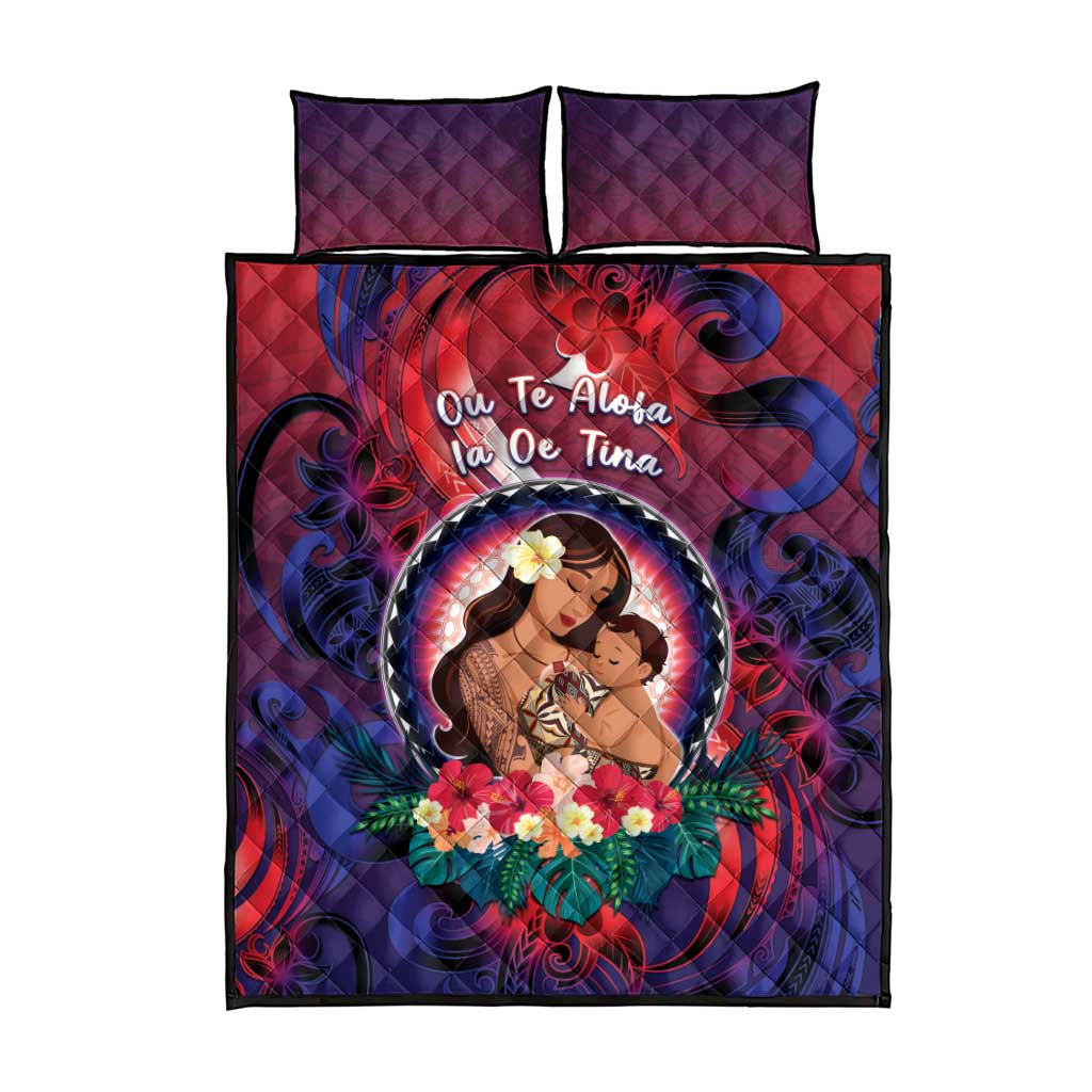 Samoa Mother's Day Quilt Bed Set I Love You Mom DT04 - Polynesian Pride