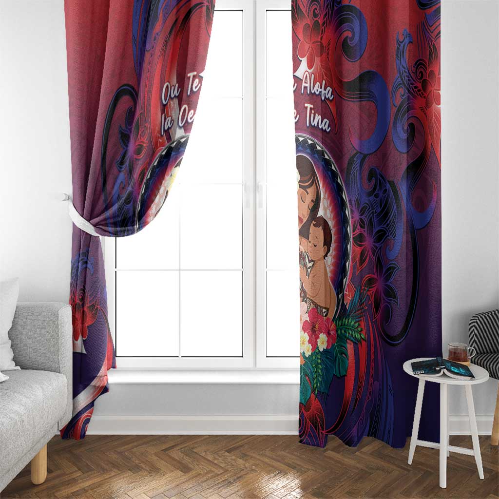 Samoa Mother's Day Window Curtain I Love You Mom DT04 - Polynesian Pride
