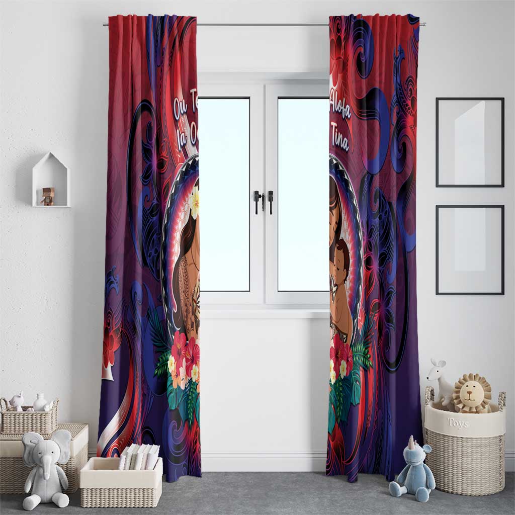 Samoa Mother's Day Window Curtain I Love You Mom DT04 - Polynesian Pride