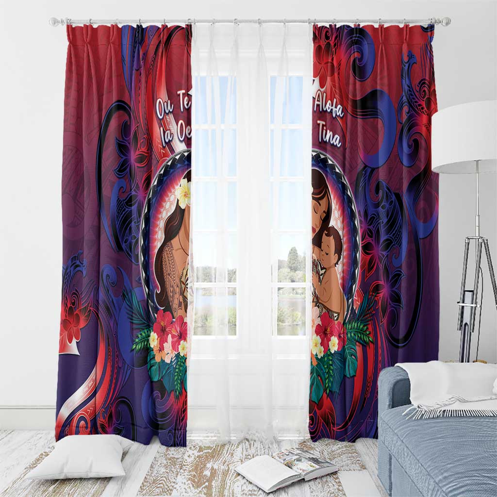 Samoa Mother's Day Window Curtain I Love You Mom DT04 - Polynesian Pride