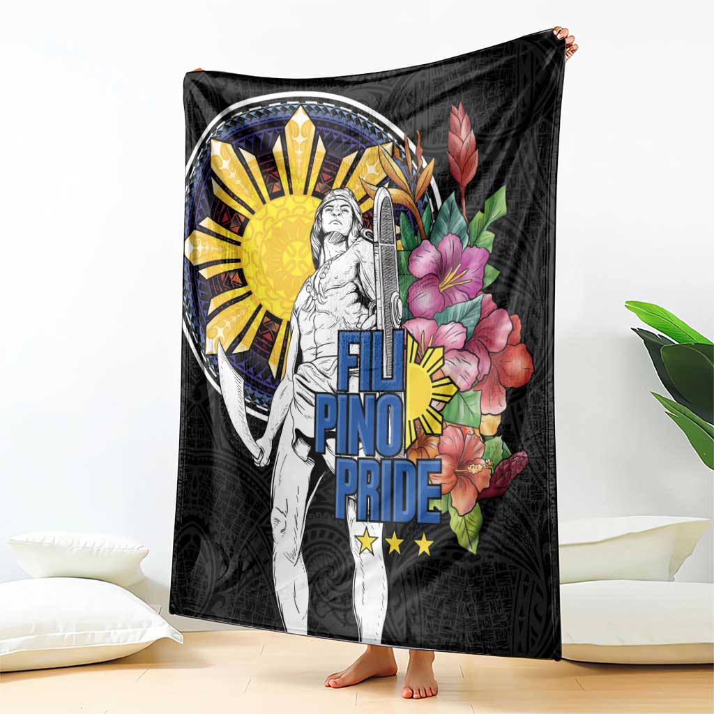Filipinos Lapu-Lapu Hero Philippines Blanket Hibiscus Flowers Style DT04 - Polynesian Pride