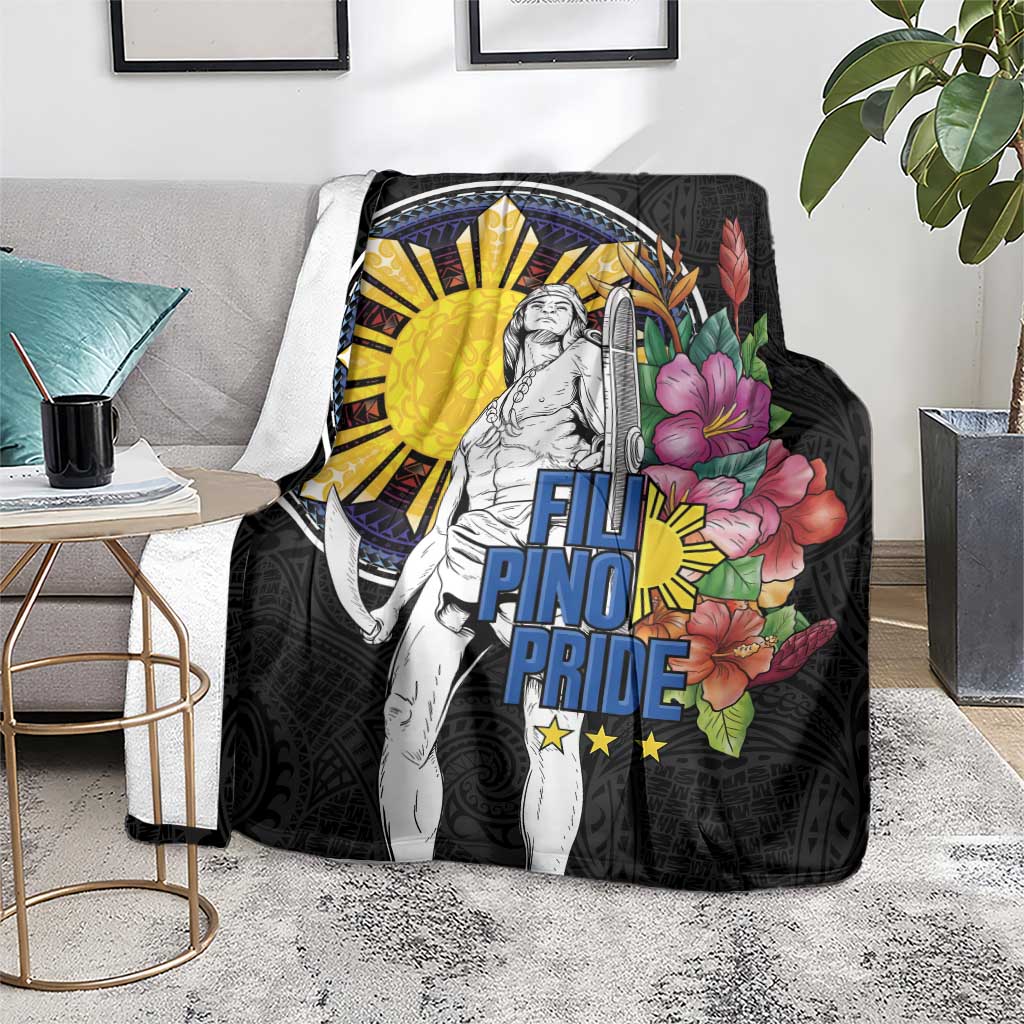 Filipinos Lapu-Lapu Hero Philippines Blanket Hibiscus Flowers Style DT04 - Polynesian Pride