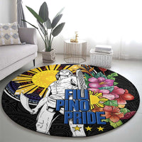 Filipinos Lapu-Lapu Hero Philippines Round Carpet Hibiscus Flowers Style DT04 - Polynesian Pride