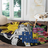 Filipinos Lapu-Lapu Hero Philippines Round Carpet Hibiscus Flowers Style DT04 - Polynesian Pride