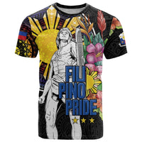 Filipinos Lapu-Lapu Hero Philippines T Shirt Hibiscus Flowers Style DT04 Black - Polynesian Pride