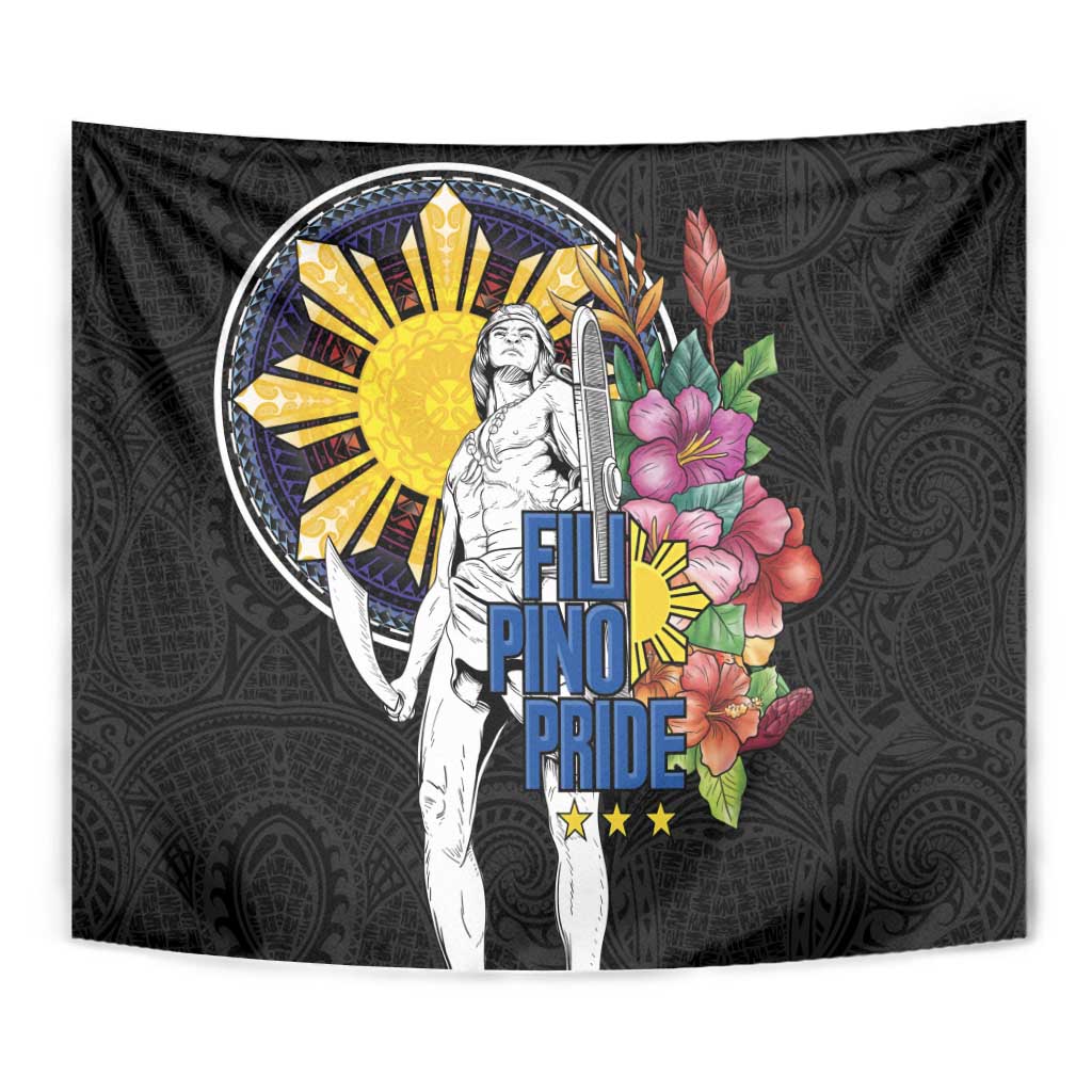 Filipinos Lapu-Lapu Hero Philippines Tapestry Hibiscus Flowers Style DT04 - Polynesian Pride