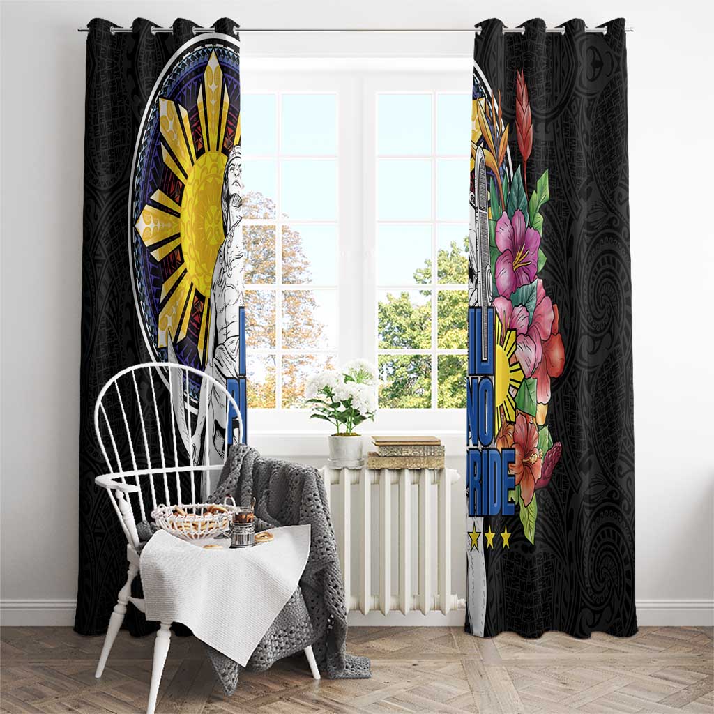 Filipinos Lapu-Lapu Hero Philippines Window Curtain Hibiscus Flowers Style DT04 - Polynesian Pride