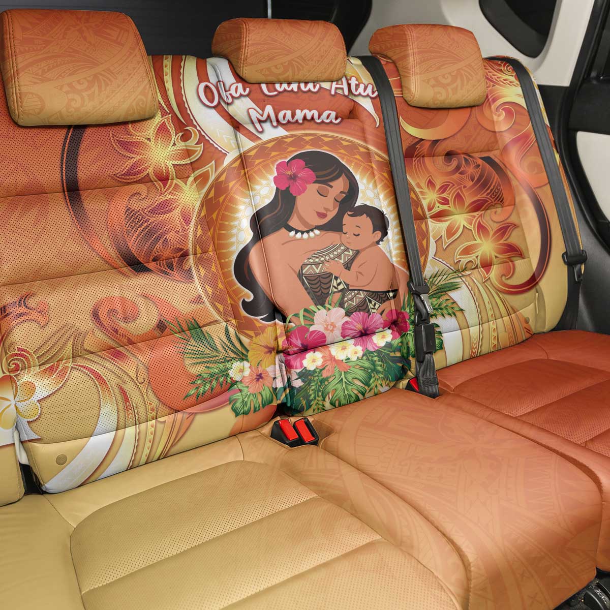 Tonga Mother's Day Back Car Seat Cover I Love You Mom DT04 - Polynesian Pride