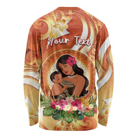 Personalised Tonga Mother's Day Long Sleeve Shirt I Love You Mom DT04 - Polynesian Pride