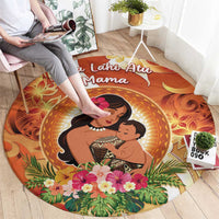 Tonga Mother's Day Round Carpet I Love You Mom DT04 - Polynesian Pride